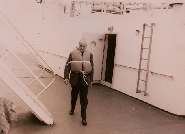 Aboard the transatlantic liner United States, October 1965